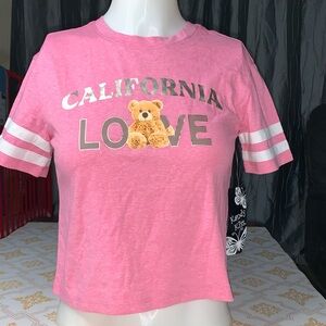 Pink Kids T-Shirt with California Love Design